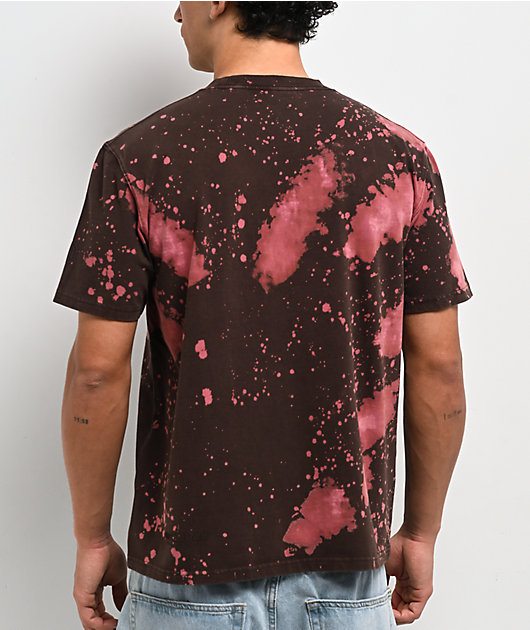 Ninth Hall Fundamentals Bleach Dye Brown Wash Boxy T-Shirt