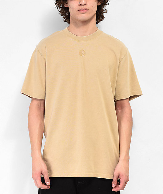 Ninth Hall Fundamentals Brown Wash Boxy T-Shirt | Zumiez