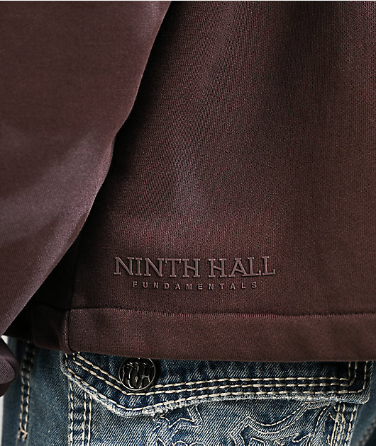 Ninth Hall Fundamentals Brown Wash Zip Hoodie
