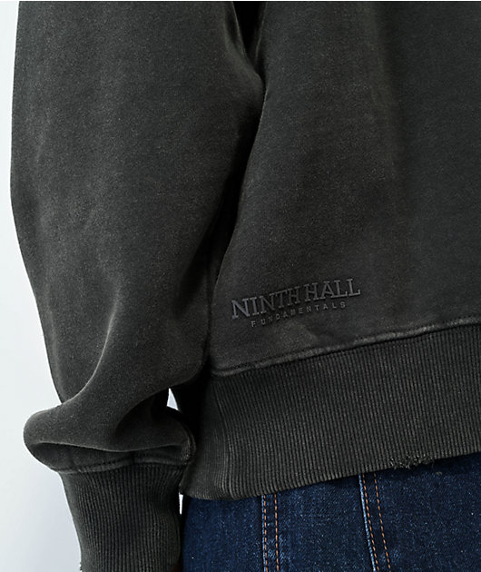 Ninth Hall Fundamentals Distressed Ash Boxy Crewneck Sweatshirt