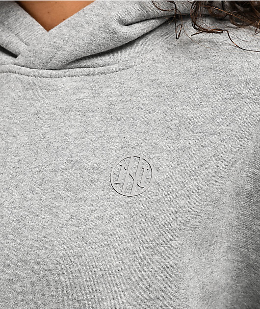 Ninth Hall Fundamentals Geena Heather Grey Oversized Hoodie | Zumiez