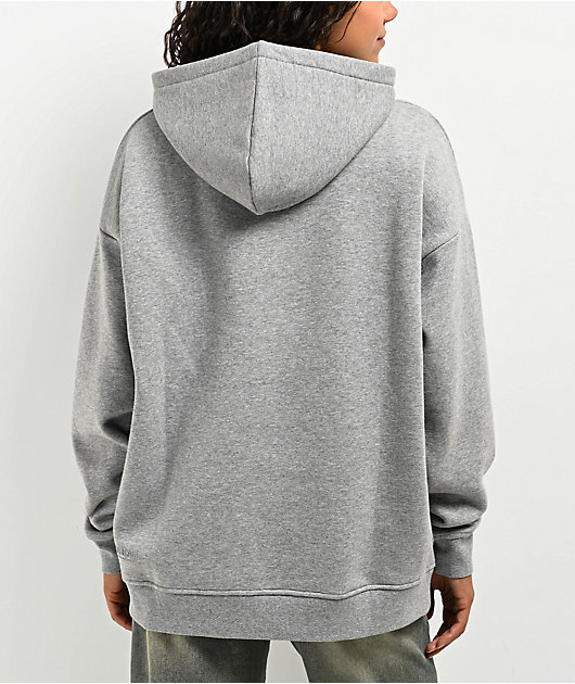 Ninth Hall Fundamentals Geena Heather Grey Oversized Hoodie | Zumiez