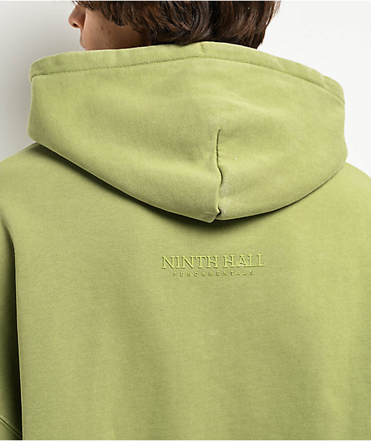 Ninth Hall Fundamentals Green Boxy Hoodie | Zumiez