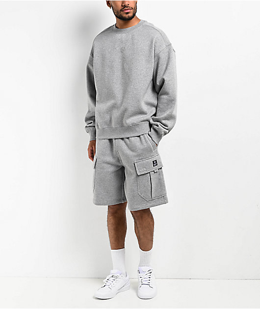 Ninth Hall Fundamentals Heather Grey Boxy Crewneck Sweatshirt