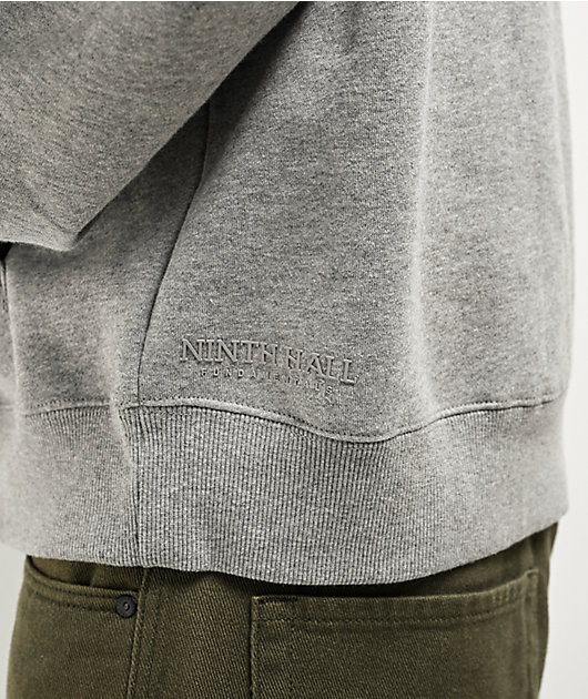 Ninth Hall Fundamentals Heather Grey Boxy Hoodie