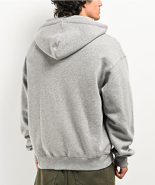 Ninth Hall Fundamentals Heather Grey Boxy Zip Hoodie | Zumiez