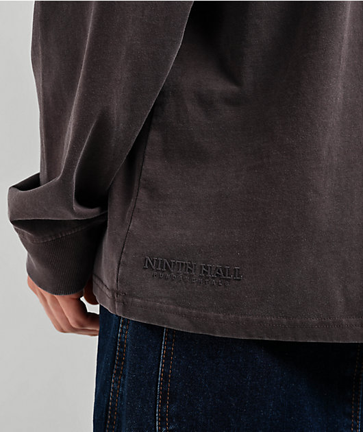 Tシャツ・カットソー Squareline Unbalance Long Sleeves - Dark Brown Ninth Hall Fundamentals Java Brown Boxy Long Sleeve T-Shirt