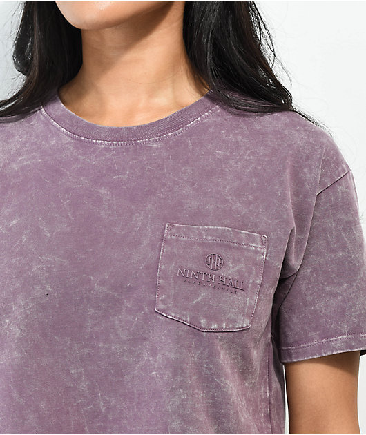 Ninth Hall Fundamentals Kaeya Violet Wash Crop T-Shirt