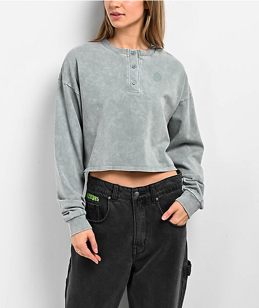 Ninth Hall Fundamentals Kaliska Lead Boxy Crop Long Sleeve T