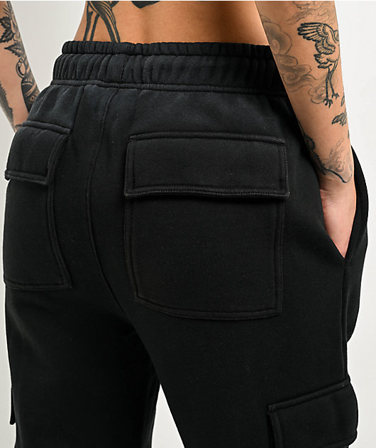 Ninth Hall Fundamentals Koa Black Sunbleached Relaxed Cargo Sweatpants