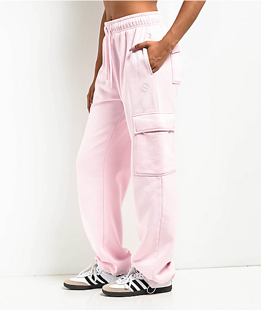 Ninth Hall Fundamentals Koa Pink Tulle Cargo Relaxed Sweatpants Zumiez