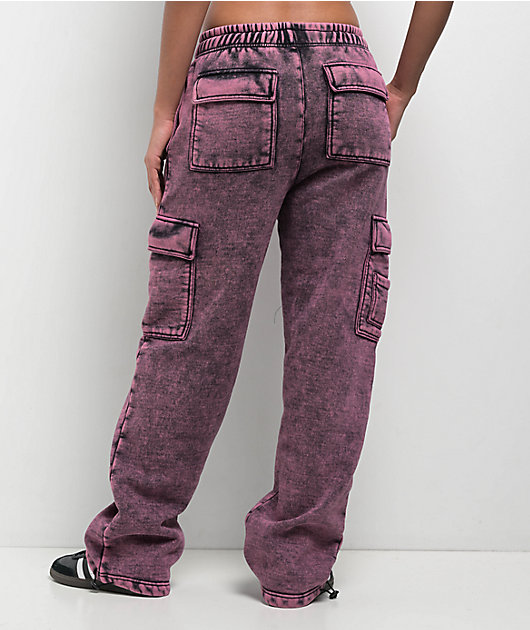 【DISCERNMENT】Heart Pocket Washing Cargo Pants Ninth Hall Fundamentals Koa Purple Wash Relaxed Cargo
