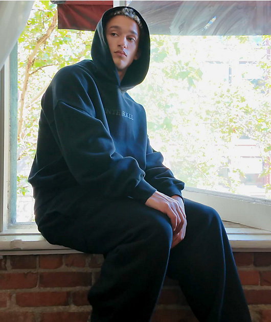 Ninth Hall Fundamentals Logo Black Washed Oversized Hoodie video