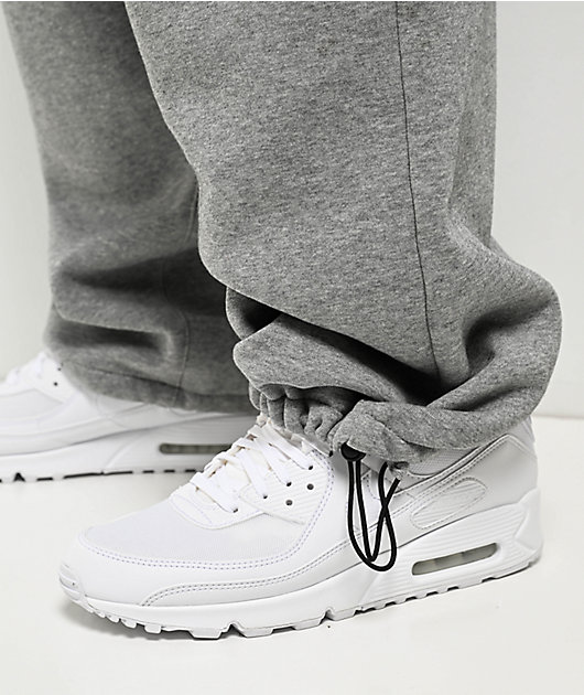 Ninth Hall Fundamentals Logo Grey Oversized Open Hem Sweatpants