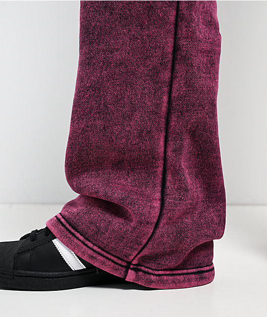 Ninth Hall Fundamentals Mellie Red Static Wash Relaxed Sweatpants