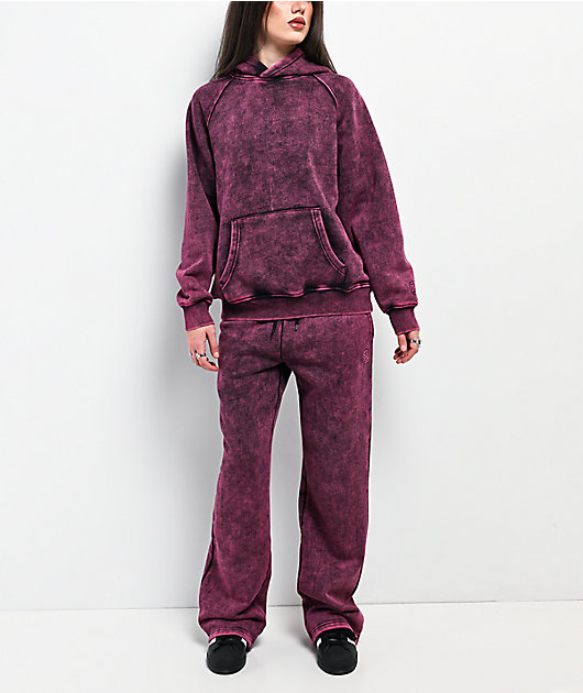 Ninth Hall Fundamentals Mellie Red Static Wash Relaxed Sweatpants
