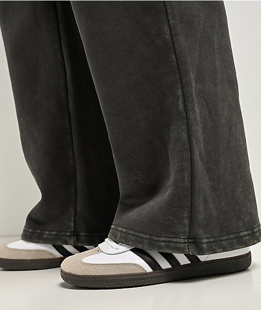 Ninth Hall Fundamentals Milla Black Wash Relaxed Sweatpants | Zumiez