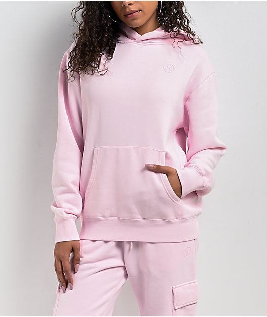 Ninth Hall Fundamentals Oso Pink Wash Relaxed Hoodie | Zumiez