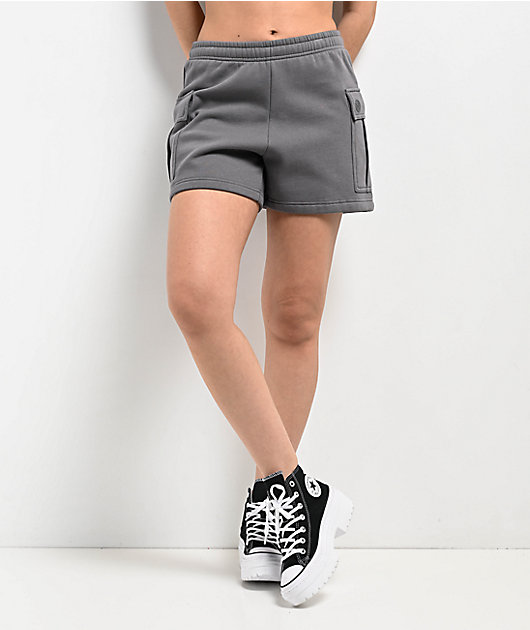 Ninth Hall Fundamentals Ramsey Grey Cargo Sweat Shorts | Zumiez