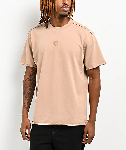 Ninth Hall Fundamentals Raw Brown Boxy T-Shirt | Zumiez