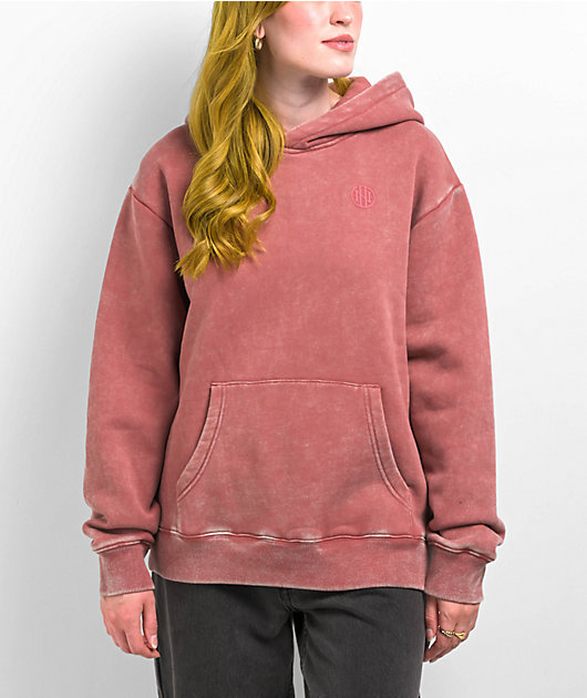 Ninth Hall Fundamentals Red Wash Relaxed Hoodie | Zumiez