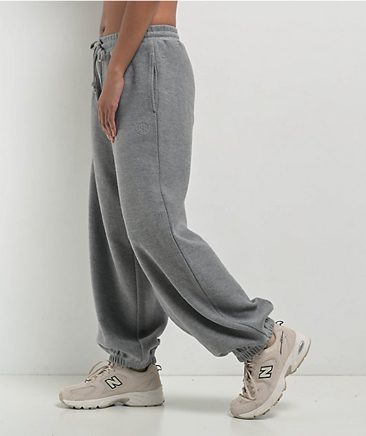 【DISCERNMENT】One Mile Juri Sweat Part 9 Pants Ninth Hall Fundamentals Reverse Terry Grey Oversized