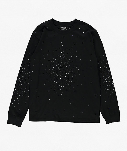 Ninth Hall Fundamentals Rhinestone Black Boxy Long Sleeve T-Shirt
