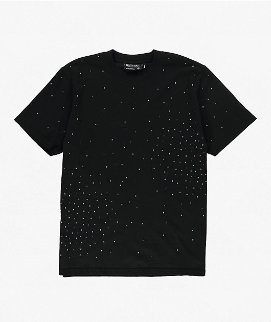 Ninth Hall Fundamentals Rhinestone Black Boxy T-Shirt
