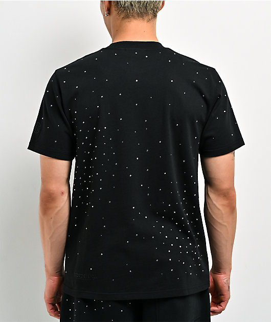 Ninth Hall Fundamentals Rhinestone Black Boxy T-Shirt