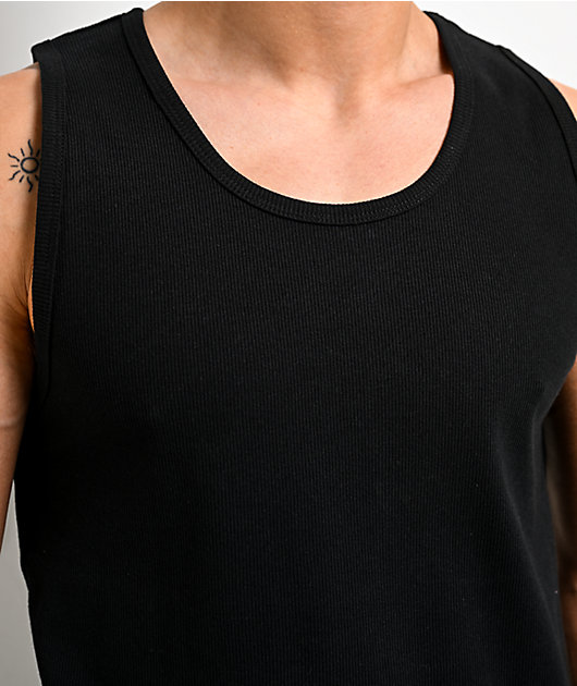 Ninth Hall Fundamentals Ribbed Black Tank Top