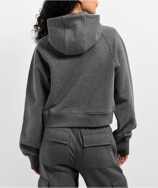 Ninth Hall Fundamentals River Heather Grey Half Zip Boxy