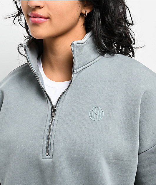 Oversized quarter zip sweatshirt hotsell