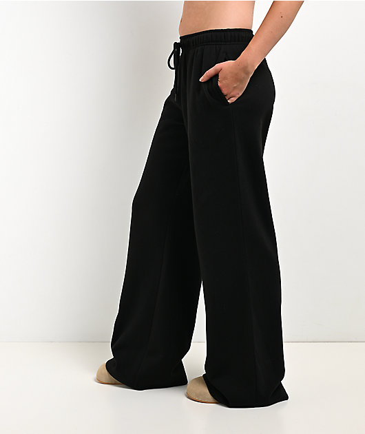 Ninth Hall Fundamentals Sherry Black Wide Leg Sweatpants