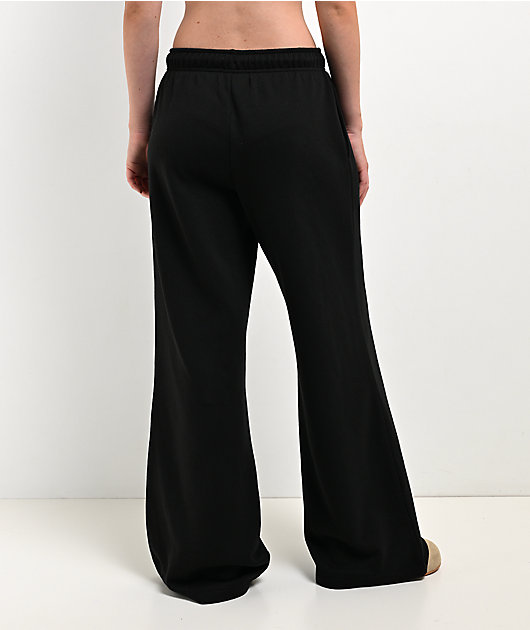Ninth Hall Fundamentals Sherry Black Wide Leg Sweatpants