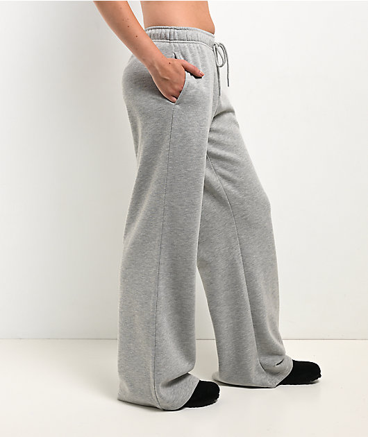 Ninth Hall Fundamentals Sherry Heather Grey Wide Leg Sweatpants