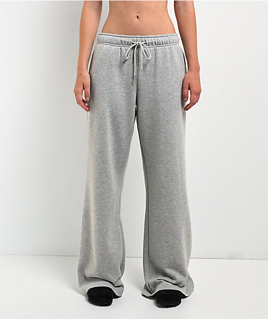 Ninth Hall Fundamentals Sherry Heather Grey Wide Leg Sweatpants