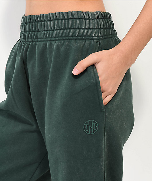 Ninth Hall Fundamentals Sibyl Green Mineral Wash Relaxed Sweatpants