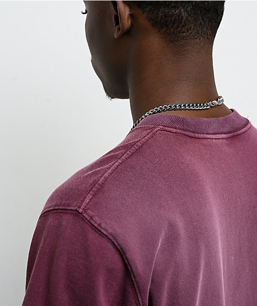Ninth Hall Fundamentals Spray Dark Red Wash Boxy T-Shirt