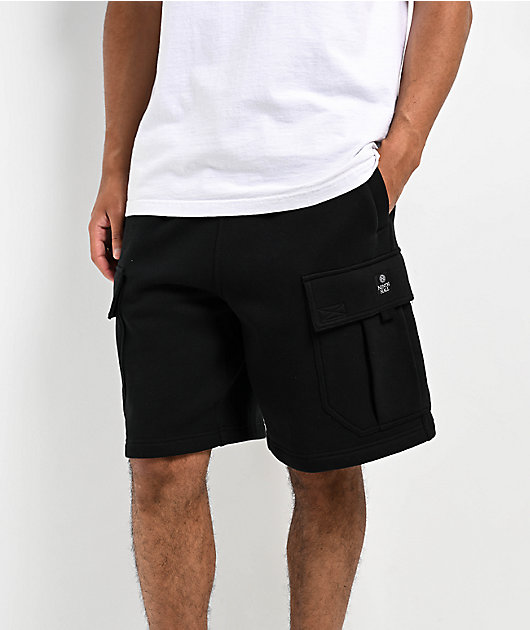 Ninth Hall Fundamentals Stash Black Cargo Sweat Shorts | Zumiez