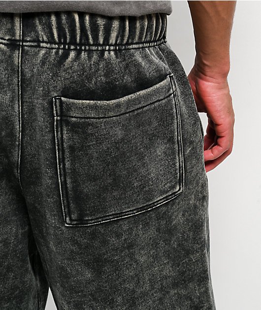 Ninth Hall Fundamentals Static Black Wash Baggy Sweatpants