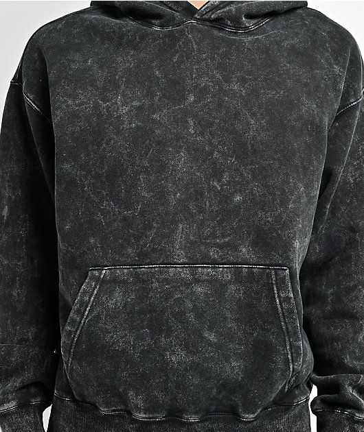 Ninth Hall Fundamentals Static Black Wash Boxy Hoodie
