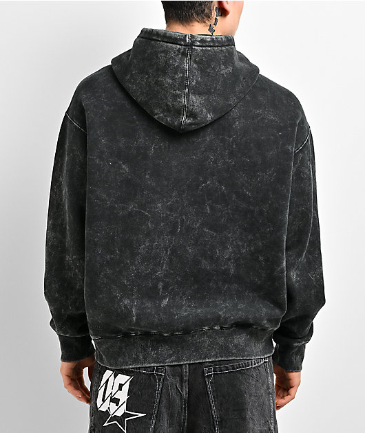 Ninth Hall Fundamentals Static Black Wash Boxy Hoodie