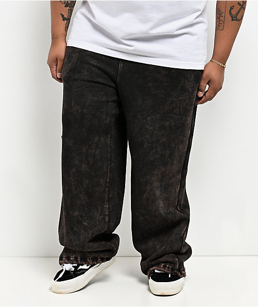 Ninth Hall Fundamentals Static Brown Wash Baggy Sweatpants