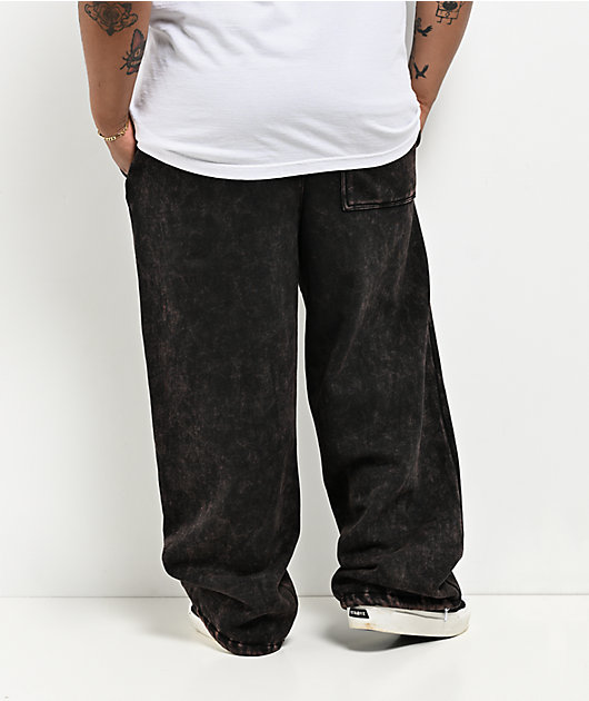 Ninth Hall Fundamentals Static Brown Wash Baggy Sweatpants