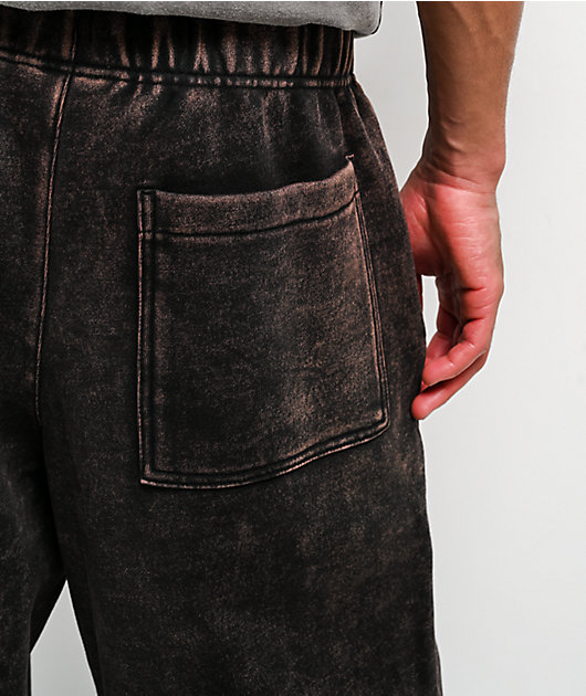 Ninth Hall Fundamentals Static Brown Wash Baggy Sweatpants