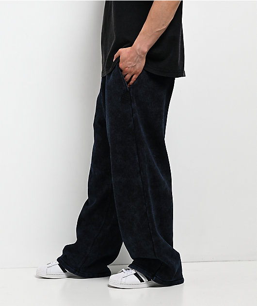Ninth Hall Fundamentals Static Indigo Wash Baggy Sweatpants