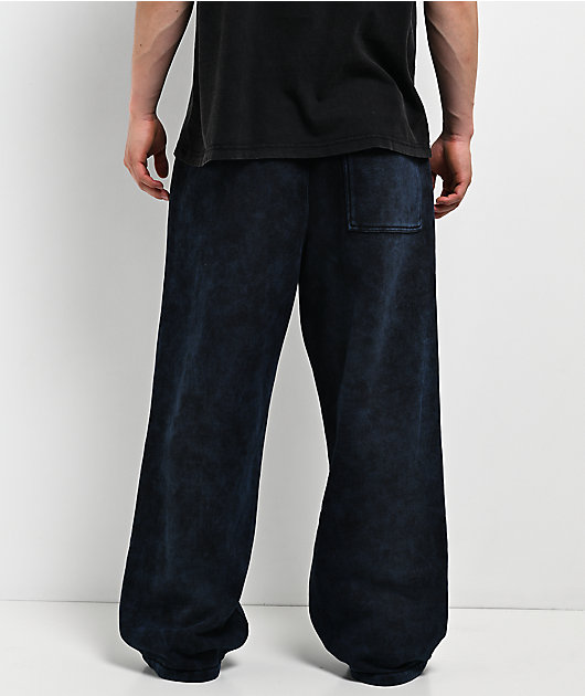 Ninth Hall Fundamentals Static Indigo Wash Baggy Sweatpants