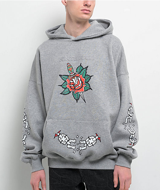 Ninth Hall Fundamentals Tattoo Flash Grey Hoodie | Zumiez