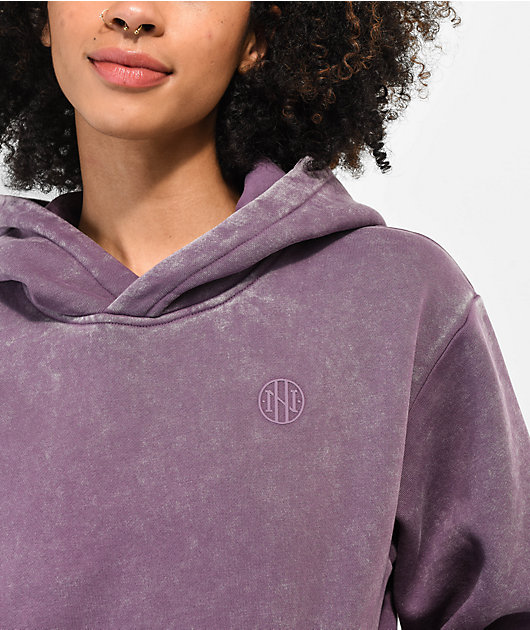 Ninth Hall Fundamentals Violet Wash Relaxed Hoodie Zumiez