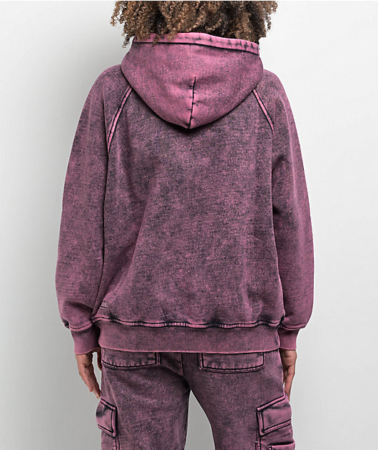 Ninth Hall Fundamentals Wichita Purple Wash Relaxed Raglan Hoodie